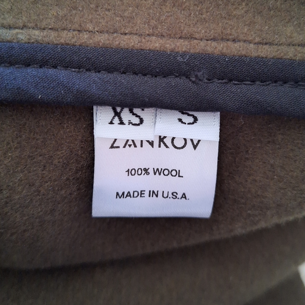 ZANKOV Women's Julien Oversize 100% Wool Coat In Brown XS/S US 2 - 4 Org $1,995 - Picture 11 of 16